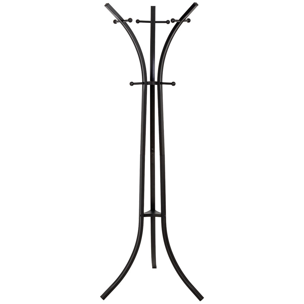Perchero de metal negro y 6 ganchos 177x63x51h cm