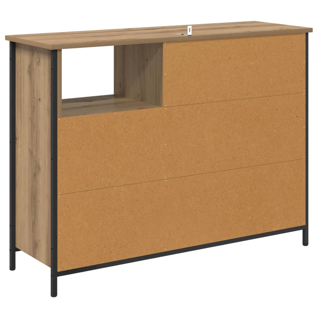 Credenza | Madia | Buffet da pranzo | Armadio da pranzo Rovere artigianale 100 x 33 x 75 cm Legno multistrato