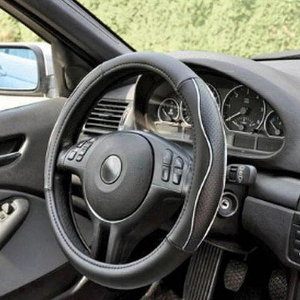 Coprivolante Universale Auto in Ecopelle Copertura Sterzo Macchina Camper 38cm