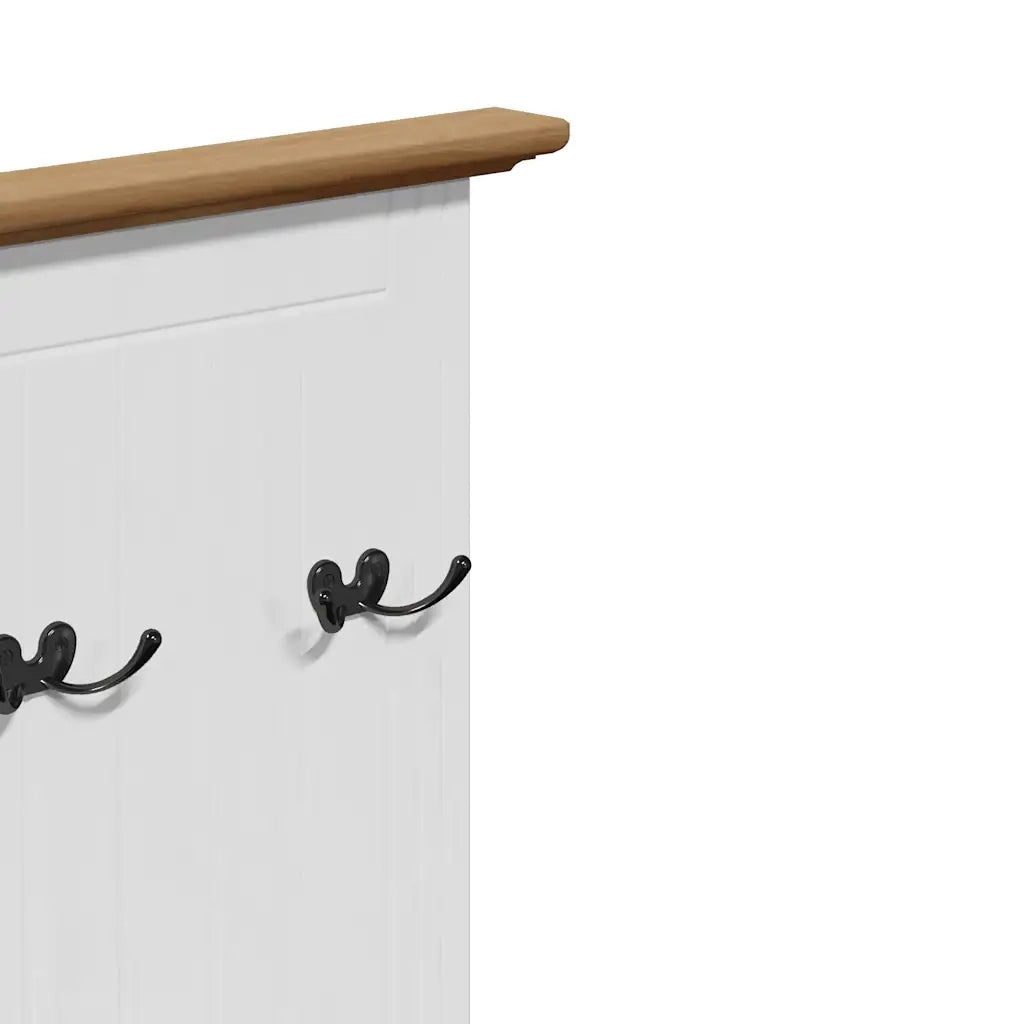 vidaXL Mobile da Ingresso con Ganci BODO Bianco e Marrone 50x40x157 cm