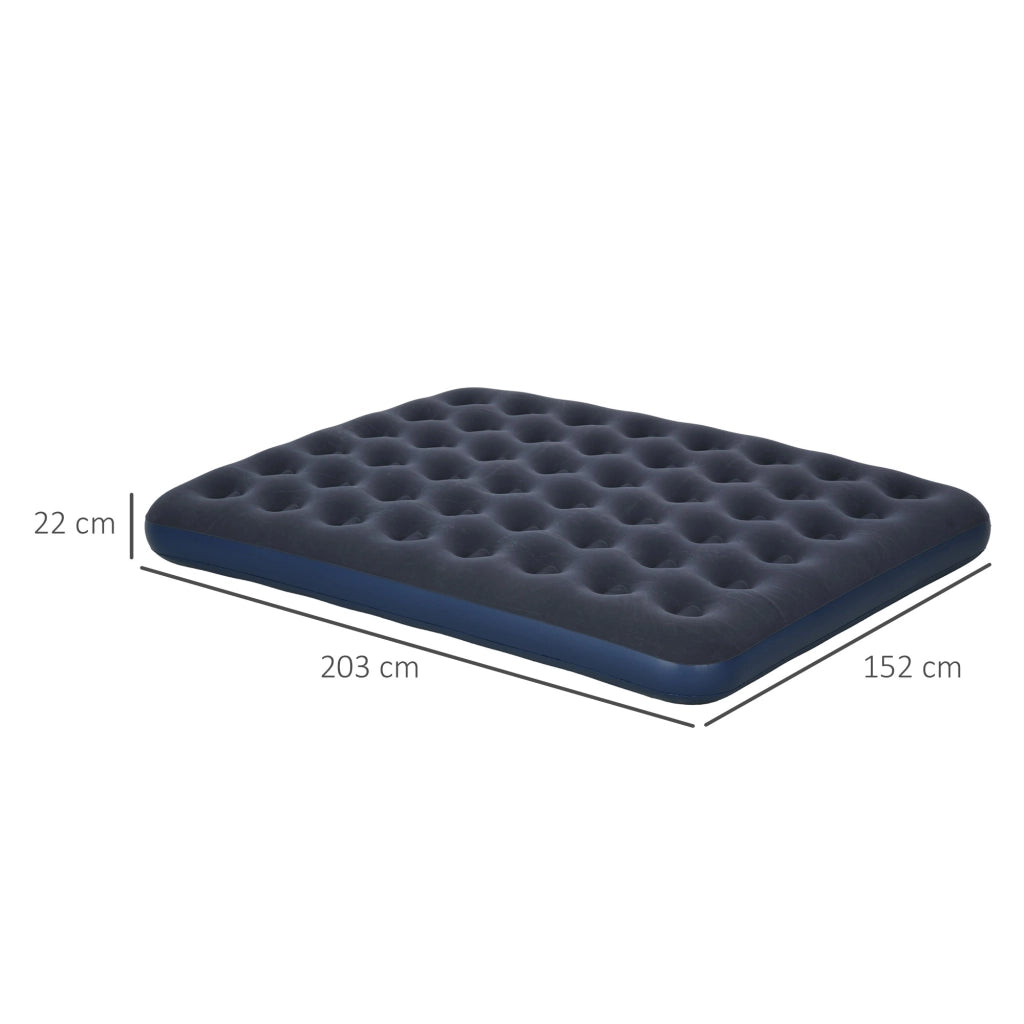 Materasso gonflabile 2 persone con pompa a mano ¨C zephmum ¨C blu