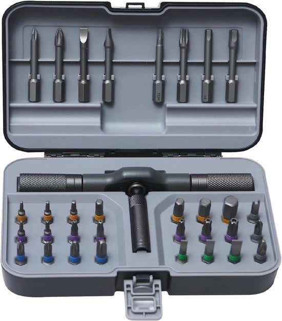 Set di chiavi magnetiche 33 in 1 con funzione di rattrapante e estensione - per elettronica - computer - telefono - bicicletta - DIY