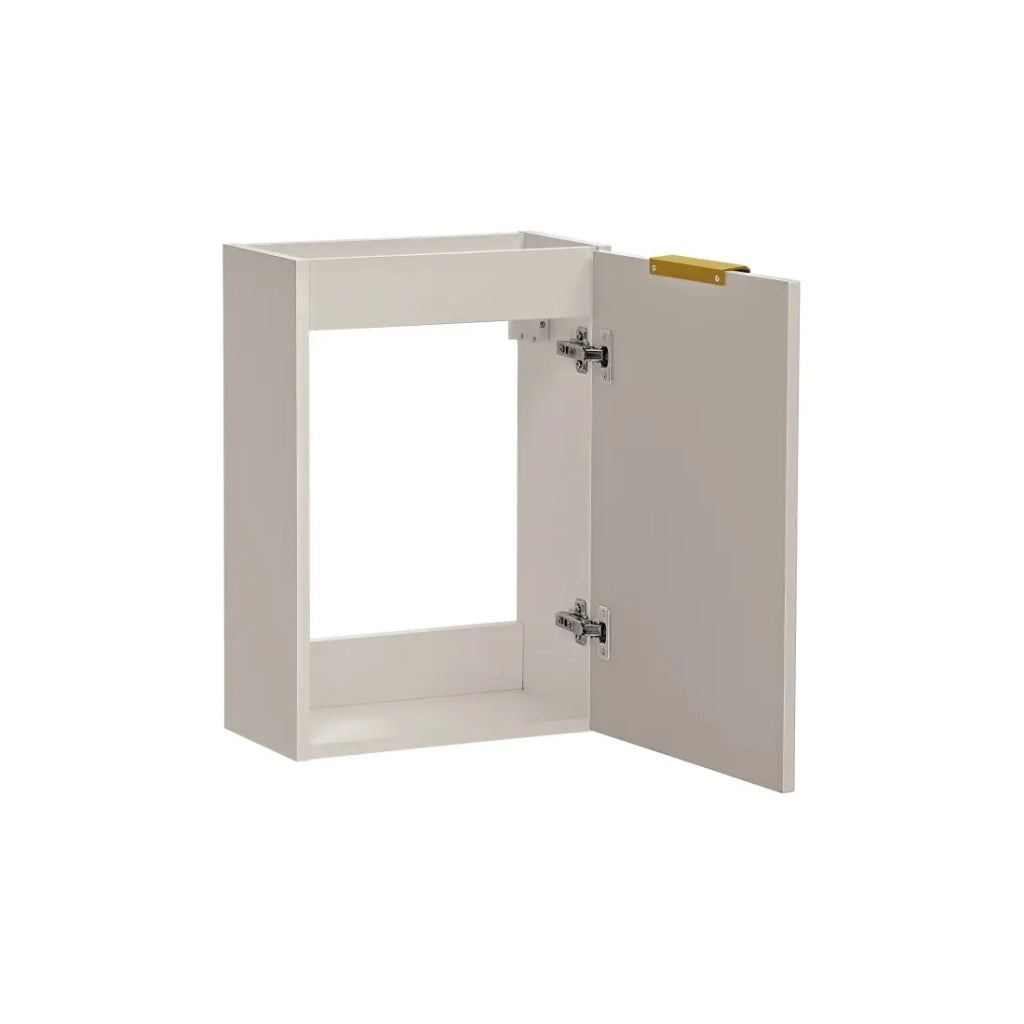 Mobile sotto lavabo NOXERA – 40 cm – 1 porta – Beige opaco – Mobile sospeso compatto