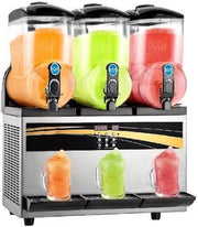Macchina per Slush - Capacità 45L - 3 Gusti - Acciaio Inox - Con Display