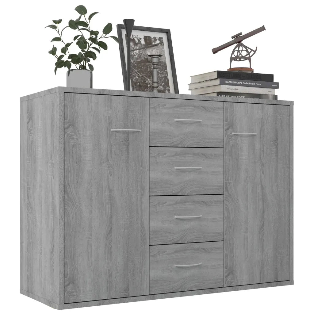 Credenza Grigio Sonoma 88x30x65 cm in Legno Multistrato cod mxl 11971