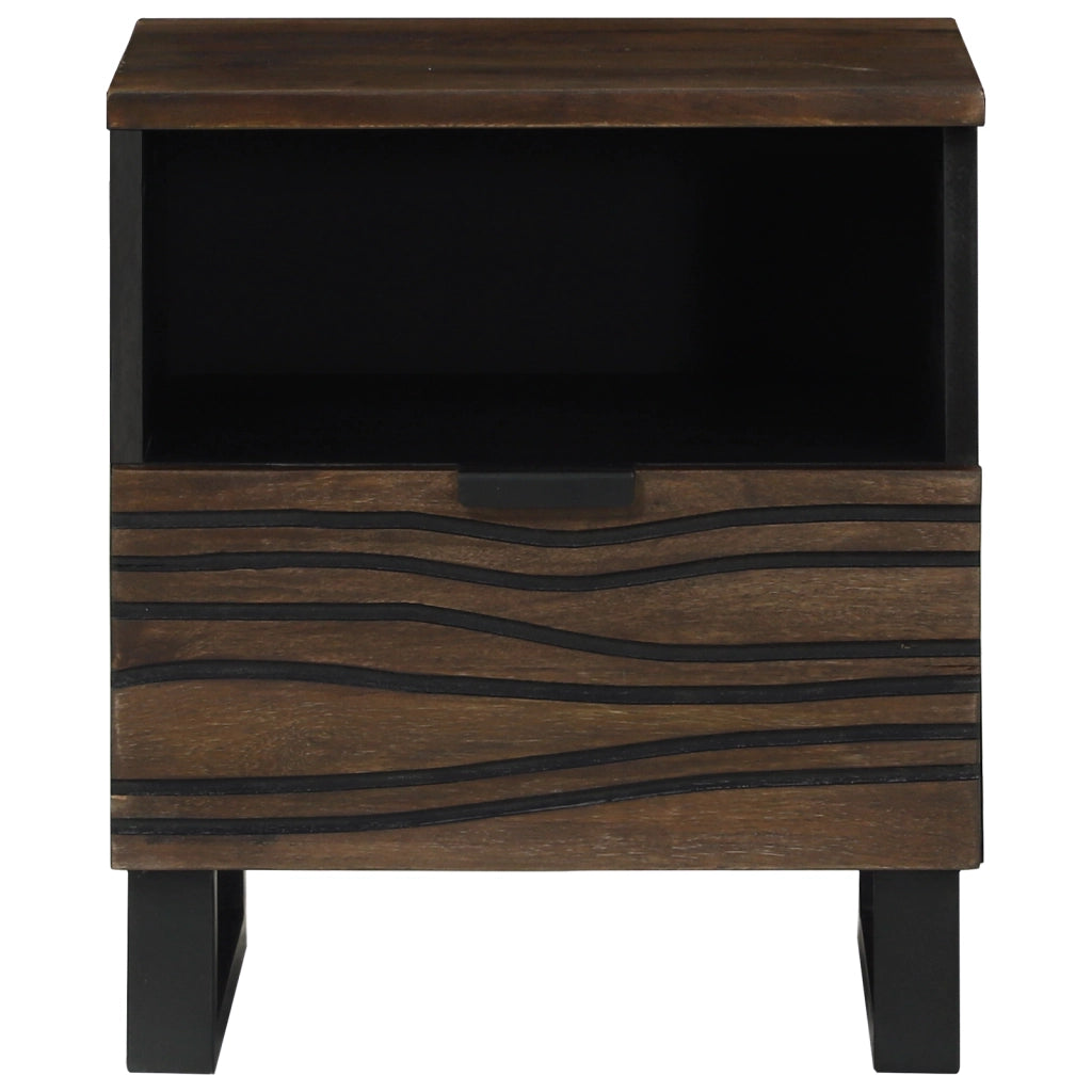 Comodino 40x33x46 cm Legno massiccio di mango