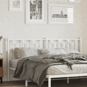 vidaXL Testiera in Metallo Bianco 180 cm