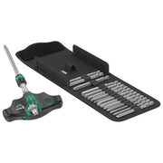 Wera 05023471001 Kraftform Kompakt 400 RA Set di Giraviti a Cricchetto con Impugnatura a T 17 Pezzi Tecnologia Rapidaptor Colore Nero Verde