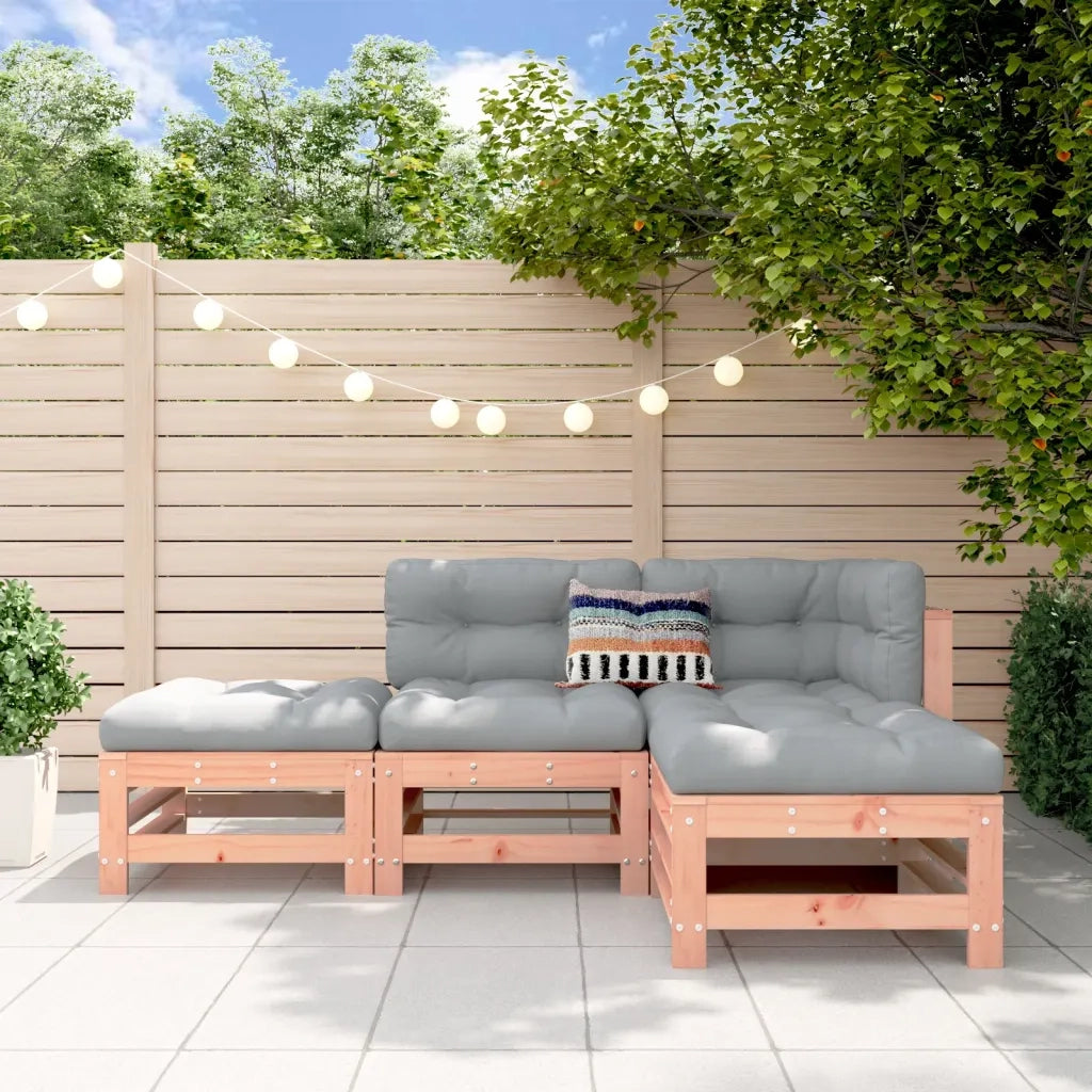 Set Salotto da Giardino 4 pz | Set di Mobili da Esterno in Legno Massello di Douglas