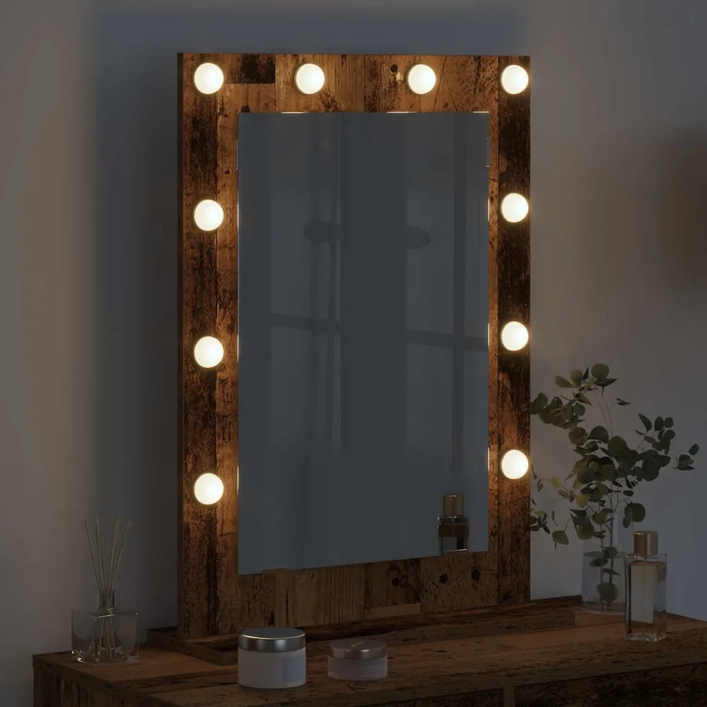 Specchio da Vanità Rovere fumé 70 x 50 x 18 cm Rettangolare 868337