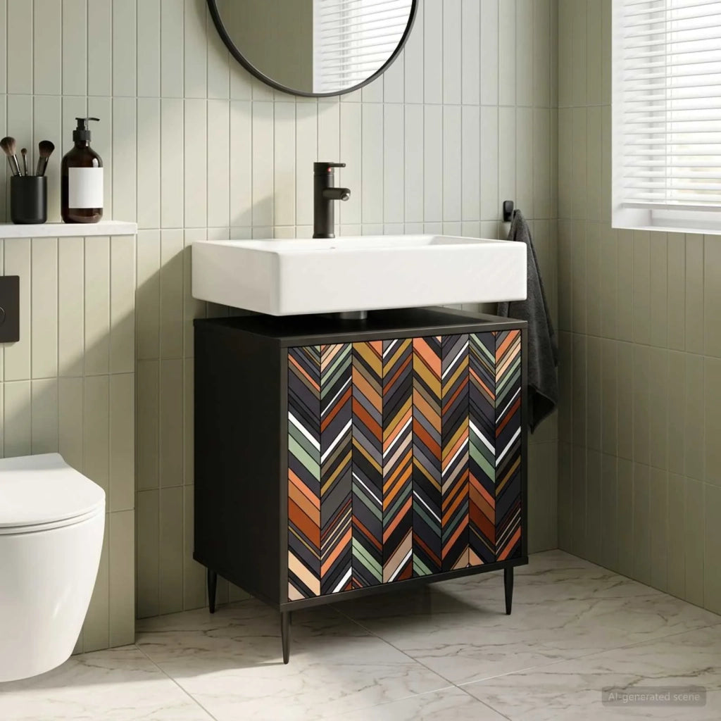 Mobile da Bagno OMMEN Rovere Nero 60 x 40 x 61 cm 8007419