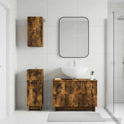 Set di armadietti da bagno in 3 pezzi EDE Rovere Fumo 3417743