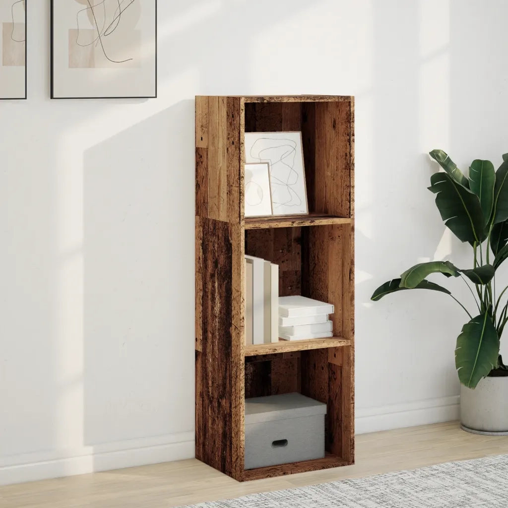 Libreria-Scaffale per Libri-Mobile di Stoccaggio Legno Antico 40x30x114 cm in Legno Multistrato