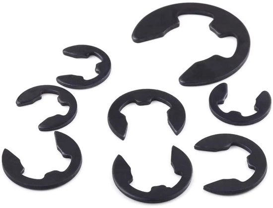 Assortimento di Borgring E-Clip 1,5mm - Borgring Esterno - 200 Stuks - Acciaio di Manganese - Borgring a Snaps