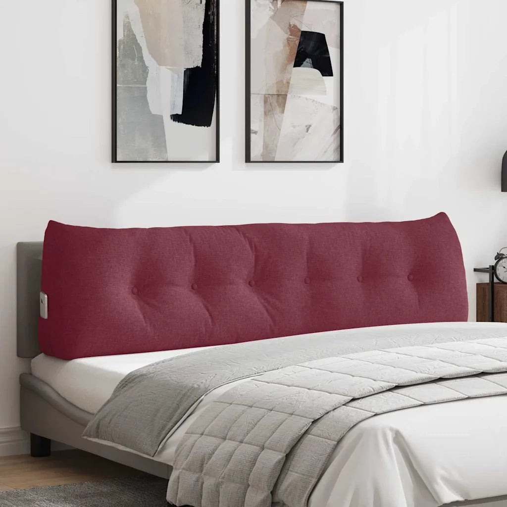 Cuscino per Schiena Rosso Vino 180 x 24 x 50 cm Tessuto