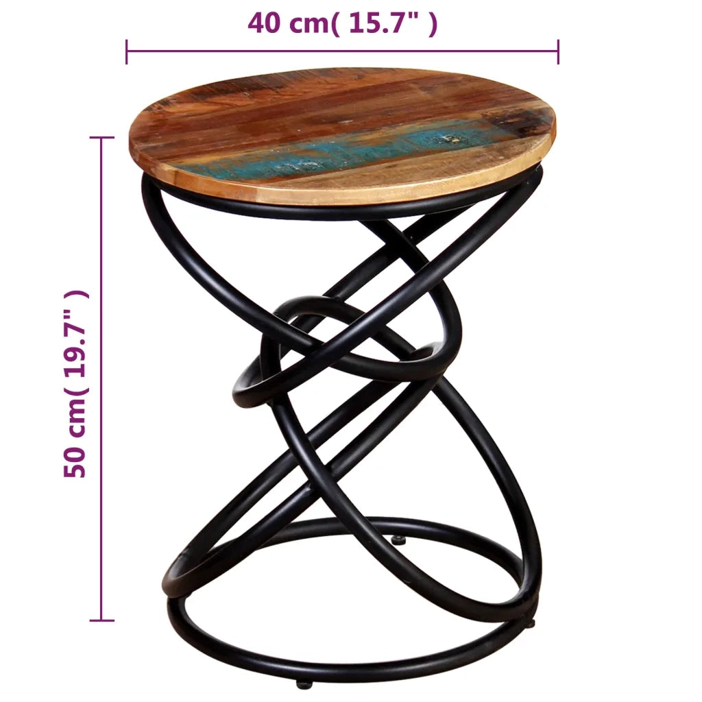 Tavolino Laterale in Legno Massello di Recupero 244231