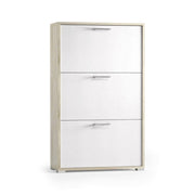 Mobile Portascarpe Axinite, Scarpiera 18 Paia Made in Italy, 67x28x112h cm Bianco