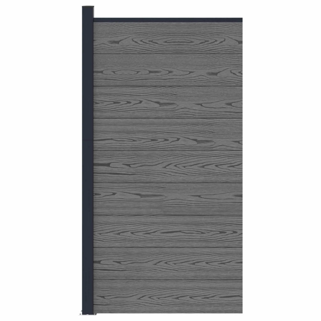 Pannello di Recinzione WPC e Alluminio Grigio