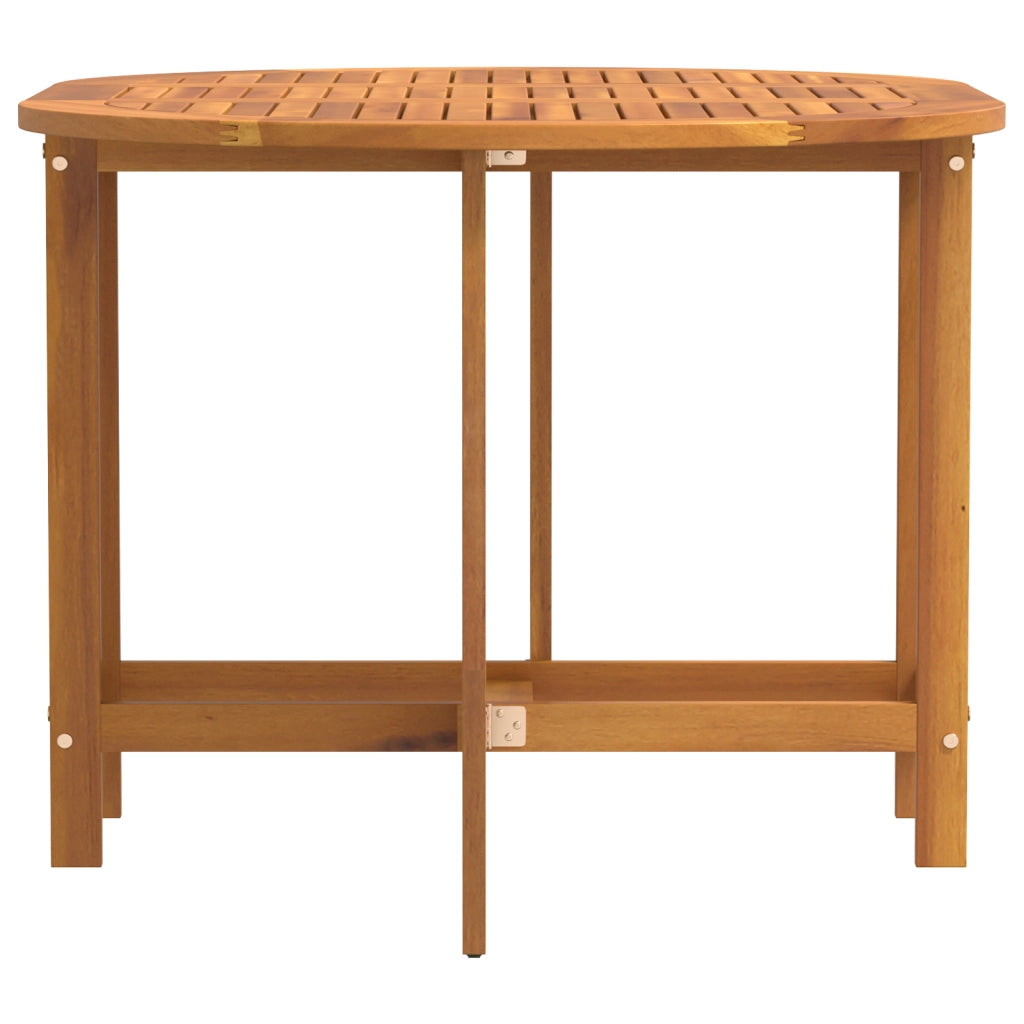 Tavolo da giardino pieghevole a farfalla 110x60x72 cm in legno massello di acacia
