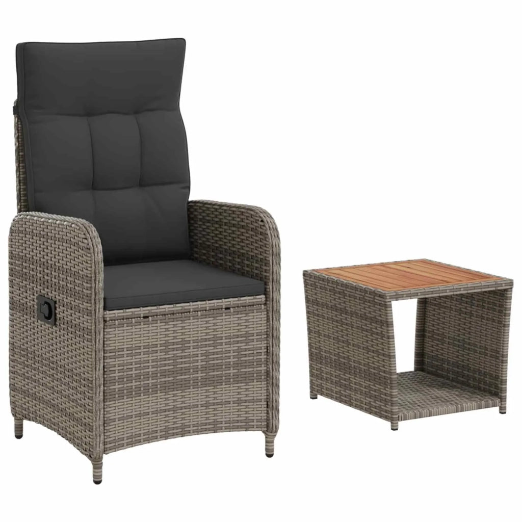 Set Lounge da Giardino 2 pz Grigio chiaro e grigio scuro 3422358