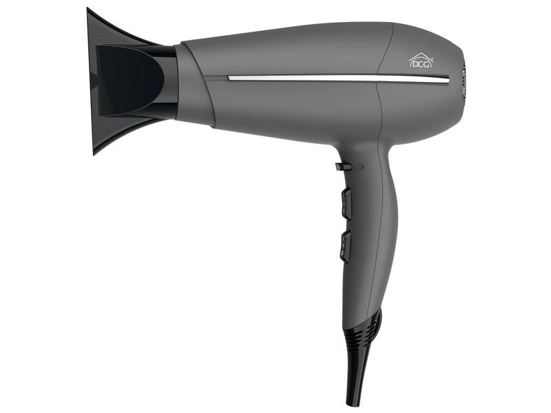 Dcg ASCIUGACAPELLI PROFESSIONALE 2.200 W Col. Grigio - 2 velocitÃE, 3 temperature