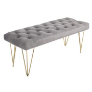 Panca Imbottita con Cassetti per Letto ¨C Zephmum ¨C Grigio 116x44,5x49 cm