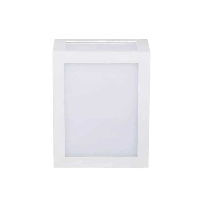 Applique Lampada Led Da Muro Parete a Lanterna 12W 6400K Carcassa Bianca IP65 360 Gradi SKU-8336