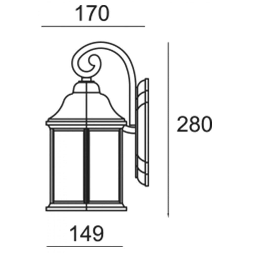SAIPH Lanterna vintage lampada rustica parete LED E27 applique luce muro pub pizzeria taverna ingresso 230V
