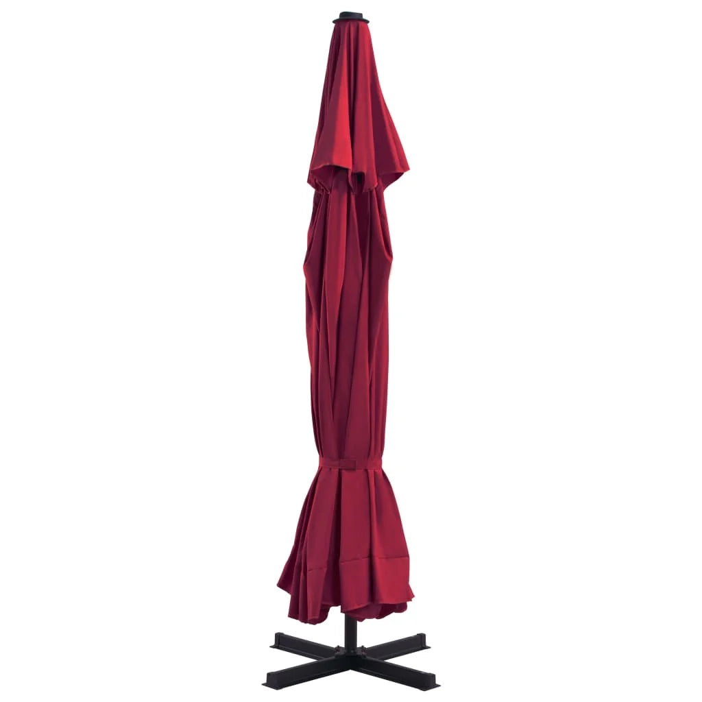 Ombrellone da esterno diametro 5 mt con base portatile rossa 02_0008048