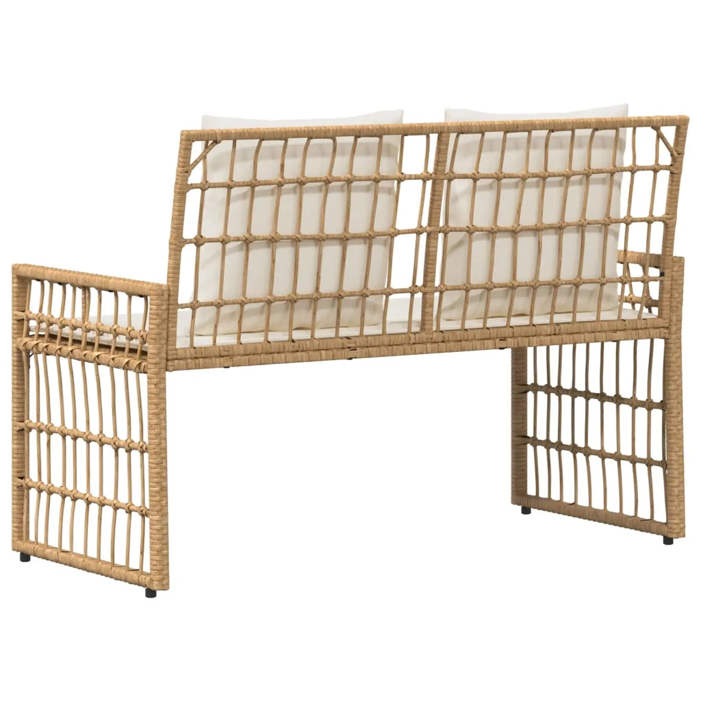 Panchina da esterno Naturale e Crema 116 x 55 x 82 cm