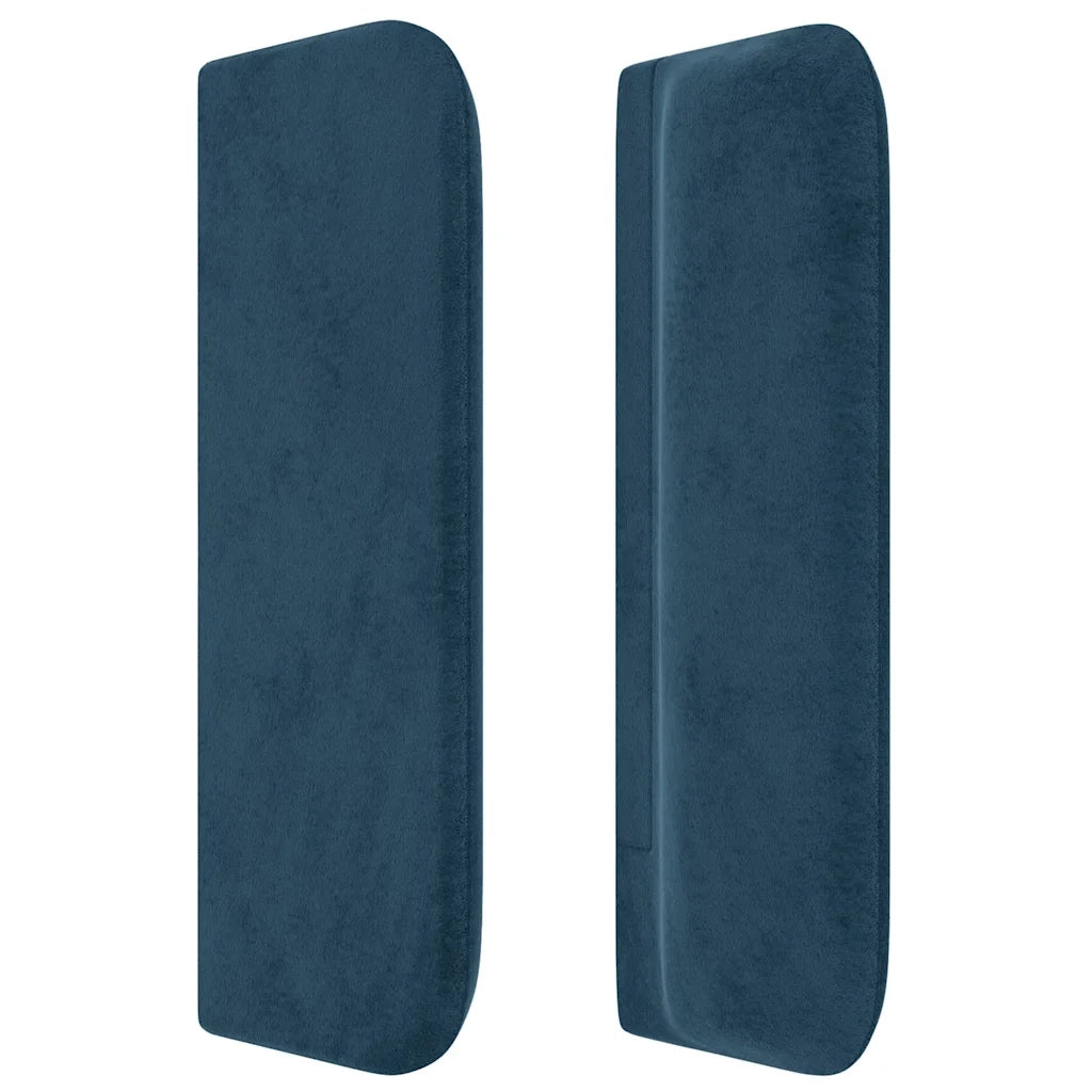 Testiera ad Orecchio Blu Scuro 103x16x78/88 cm in Velluto