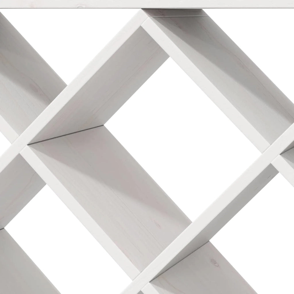 Portabottiglie 2 pcs Bianco 62 x 25 x 62 cm Pino massello 893319
