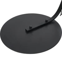 Lampada da Terra ad Arco con Paralume in Tessuto e Interruttore a Pedale, Ø47x105x190cm, Nera