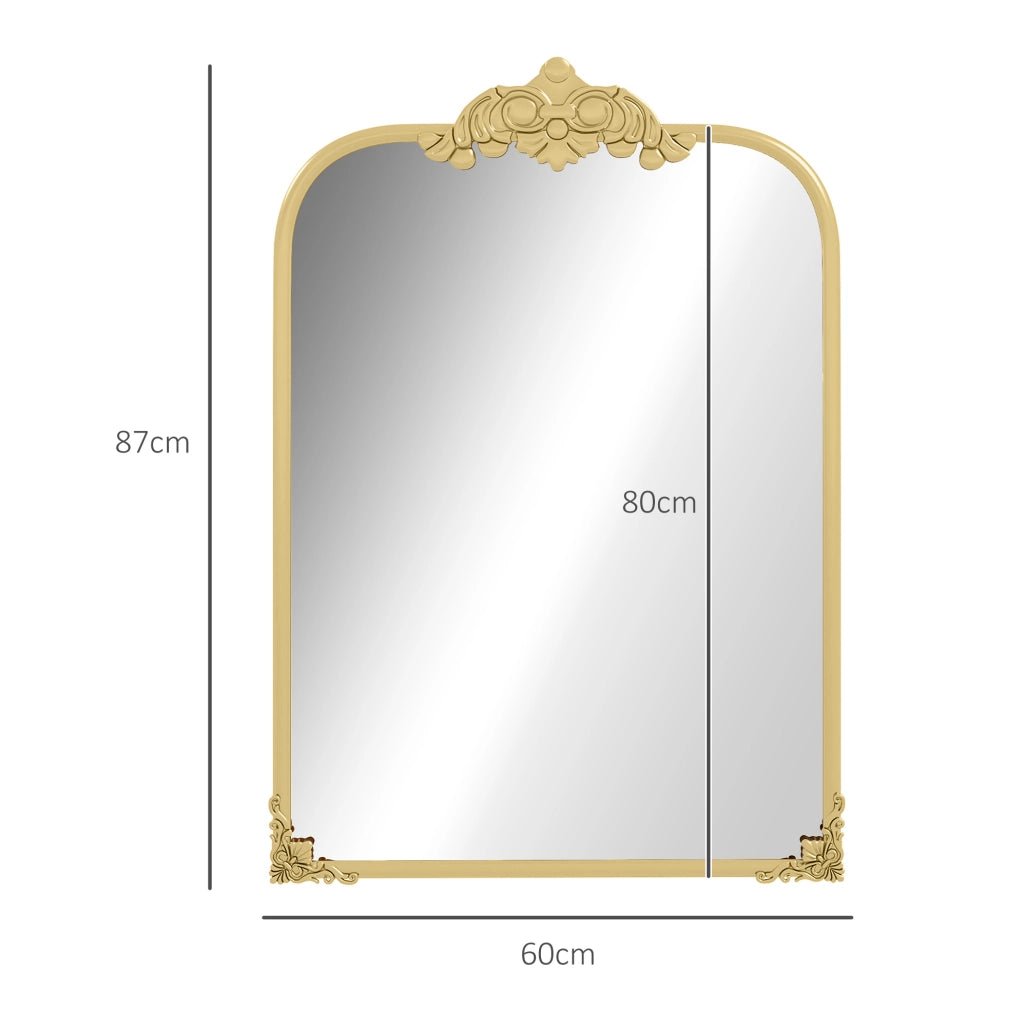 Specchio da parete barocco dorato 60 x 87 cm
