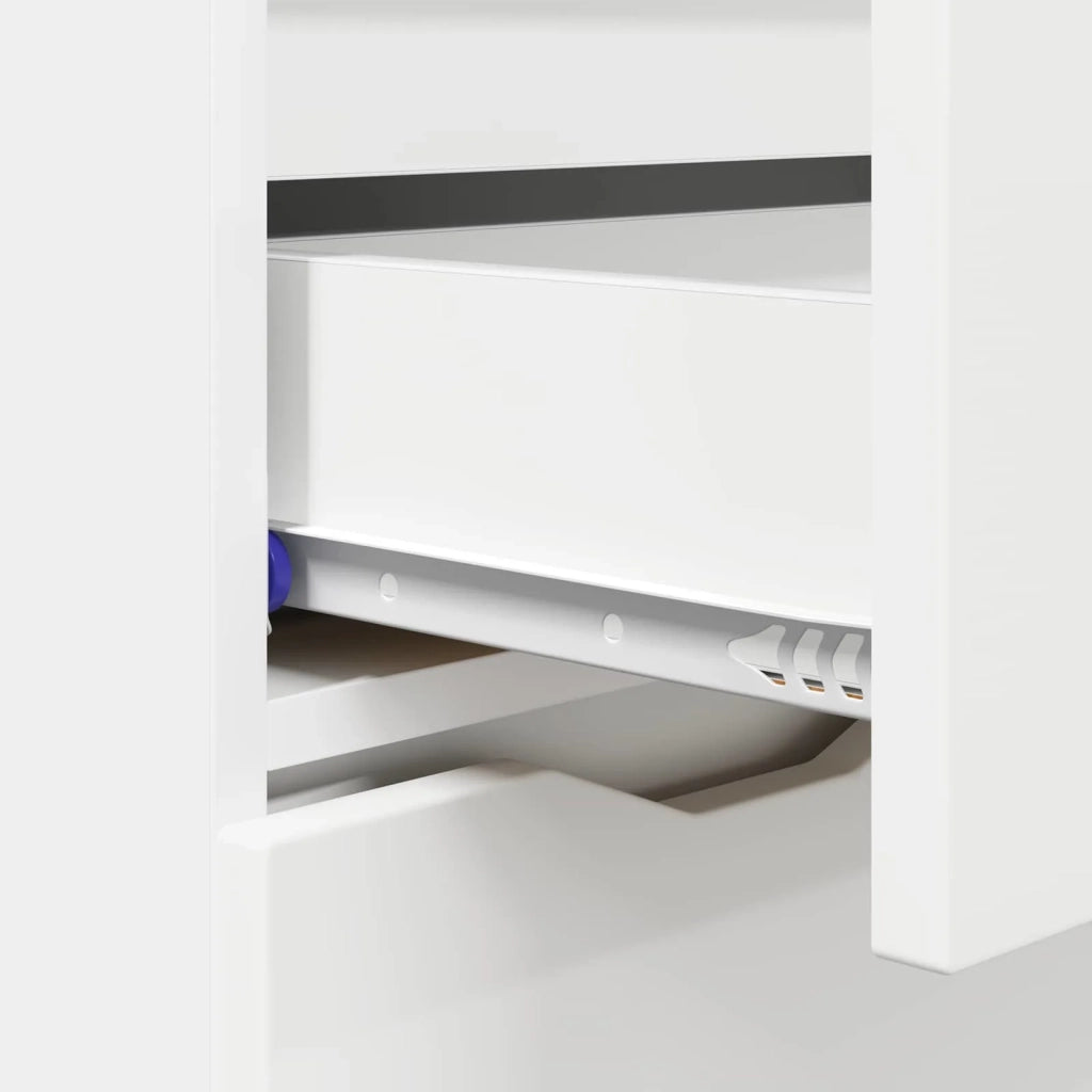 Credenza con cassetto Bianco 100 x 30 x 65,6 Legno multistrato 888787
