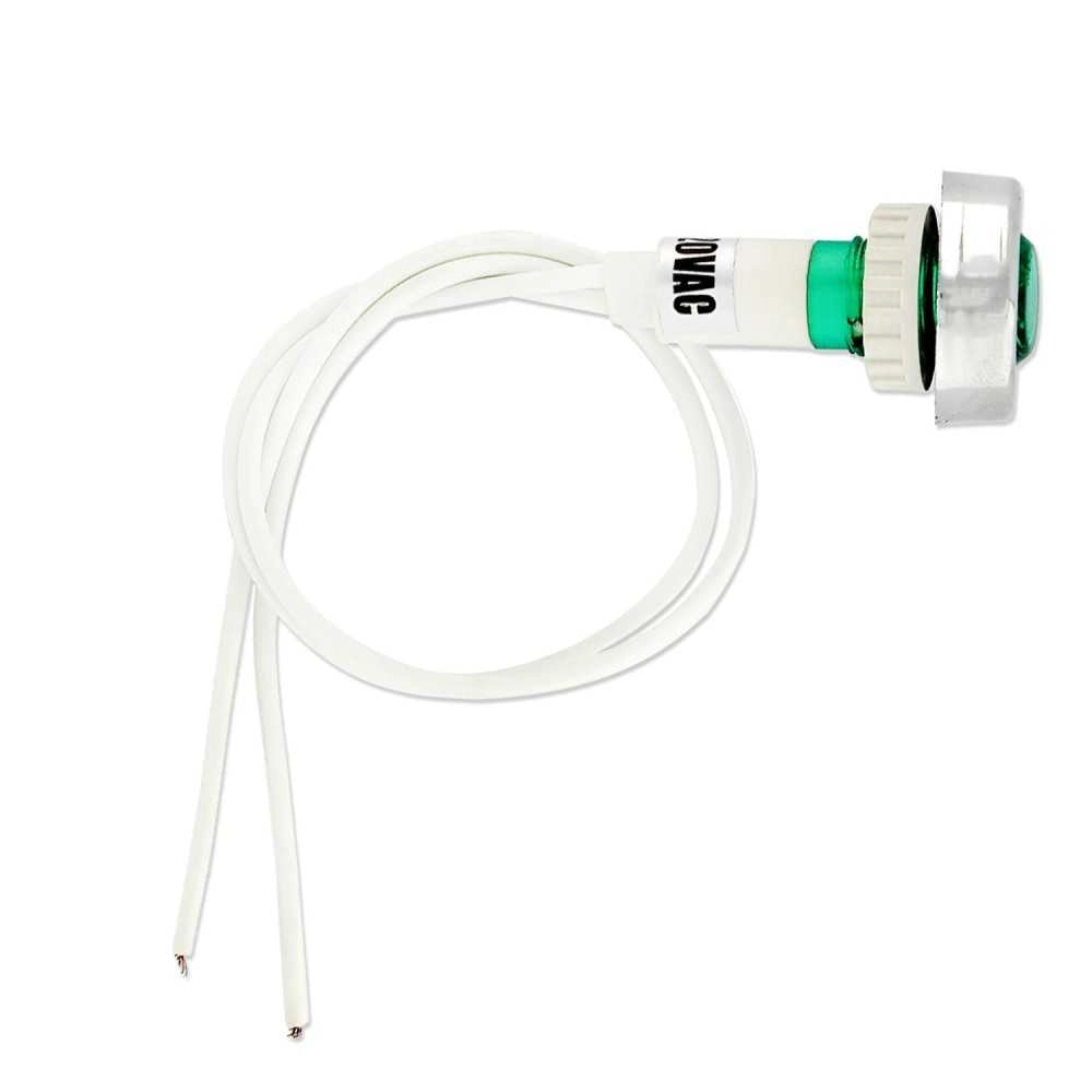 SPIA LUMINOSA COLORE VERDE CON GHIERA CON FILI DIAMETRO INCASTRO 10mm vari usi - UNIVERSALE