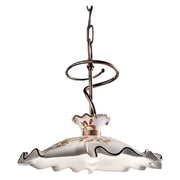 Lampadario Classico Milano Metallo Ceramica Nero Sfumato Rame 35Cm 1 Luce E27