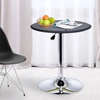 Tavolino da Bar Rotondo Girevole e Regolabile in Altezza (67-93cm)