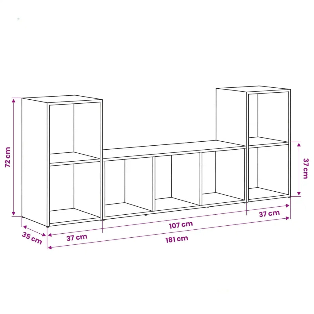Set mobile TV 3 pz | Armadietto TV | Mobile Porta TV Marrone Legno multistrato