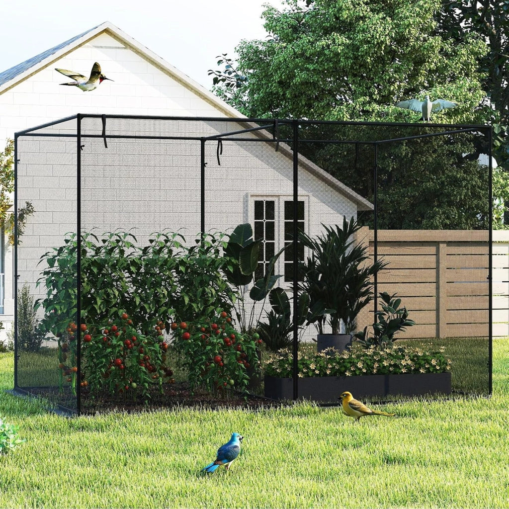 Serra da Giardino, Mini Serra da Balcone per Proteggere Piante e Fiori con Rete Traspirante ad Alta Densità, Robusti Tubi Metallici, Connettori Rinforzati e Borsa