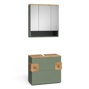 Vicco Set di mobili da bagno Verde/Artigianale 2 parti