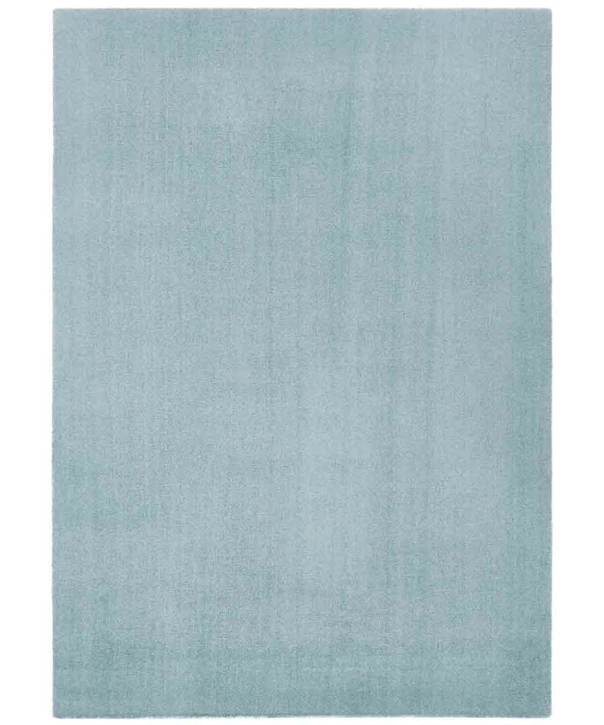 Tappeto FEEL AZZURRO cm.80x150 tinta unita moderno, pelo morbido resistente e lavabile in lavatrice