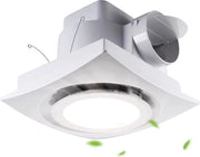 Ventilatore per bagno ultrasilente con illuminazione a LED - 110 CFM ventilatore per uso domestico e ufficio