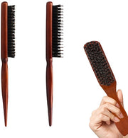 Set di 3 Borbottigli per Capelli di Maiale - Anticlima - Maniglia in Legno - Ergonomico - Trattamento dei Capelli Effettivo - Borbottigli per Capelli