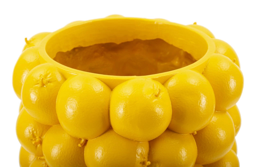 Vaso Lemons Ø21x28 cm in Resina Giallo
