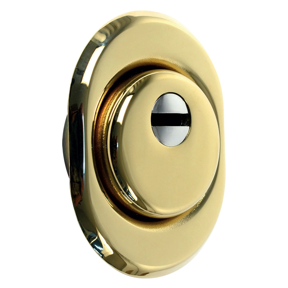 DEFENDER ANTITRAPANO REGOLABILE PER SERRATURE h.14/25 mm - Ø mm. 50 ottone  - BricoGo