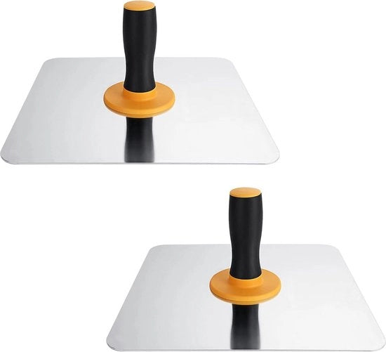 Strumento da imbiancatura in alluminio per gesso 30x30 cm con manico PET, attrezzo per stucco pesante - per malta cementizia, piastrelle di gesso e finitura in calcestruzzo
