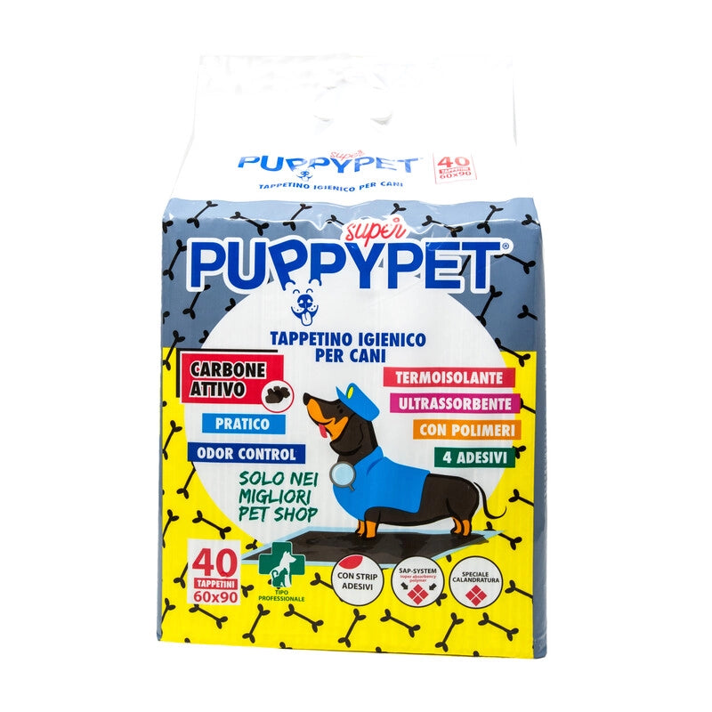 TAPPETINO PUPPY PET CM.60X90 CARBONI ATTIVI PZ.40- 1,0 confezione