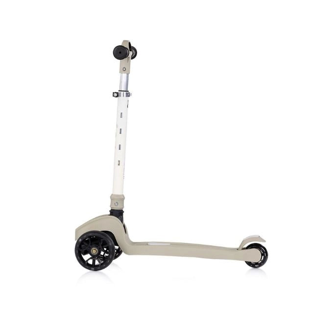 Monopattino per Bambini 3 anni Grigio Modello Luxury fino a 50kg Scooter con ruote LED Pedana antiscivolo Freno incluso