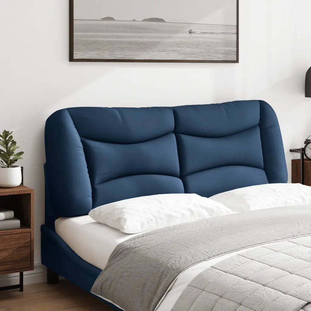 Coussin de tête de lit Hvar bleu 120 cm tissu